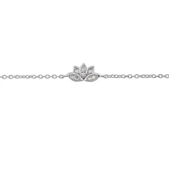 Bracelet Coeur Gravable Or Blanc