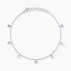 Bracelet Collie Argent Blanc Oxyde De Zirconium