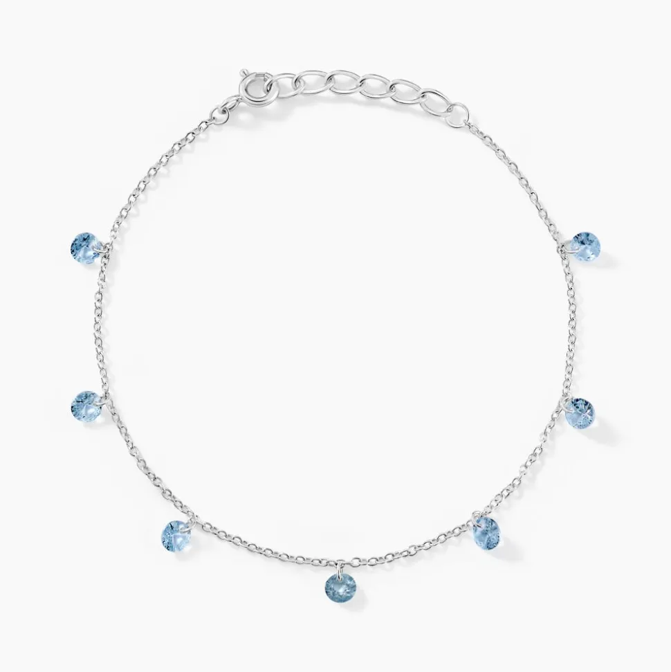 Bracelet Collie Argent Blanc Oxyde De Zirconium