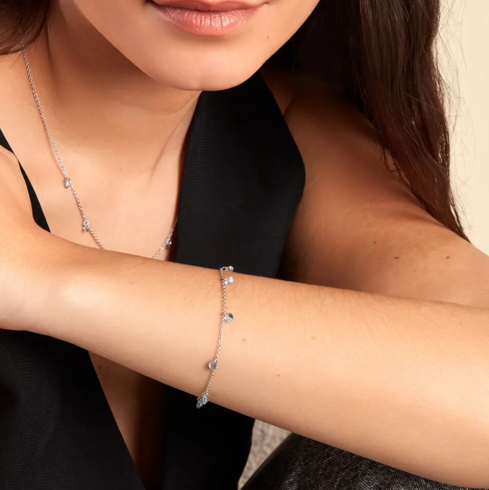 Bracelet Collie Argent Blanc Oxyde De Zirconium