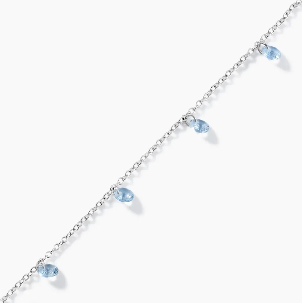 Bracelet Collie Argent Blanc Oxyde De Zirconium
