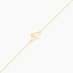 Bracelet Corazones Or Jaune