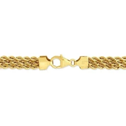 Bracelet Cordelia Maille Corde 3 Rangs Or Jaune