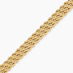 Bracelet Cordelia Maille Corde 3 Rangs Or Jaune