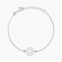 Marc Orian Bracelets Chaînes|Bracelets > Bracelet Cuore Argent Blanc