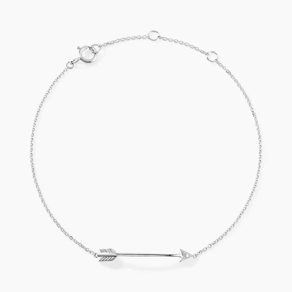 Marc Orian Bracelets Or|Bracelets Diamant > Bracelet Cupidon Or Blanc Diamant