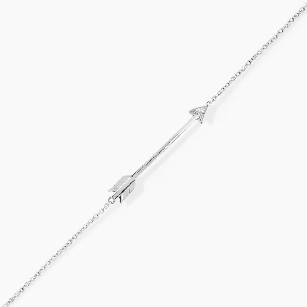 Marc Orian Bracelets Or|Bracelets Diamant > Bracelet Cupidon Or Blanc Diamant