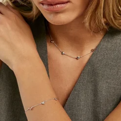 Marc Orian Bracelets|Bijoux Fantaisie > Bracelet Cœur D'amour Argent Blanc