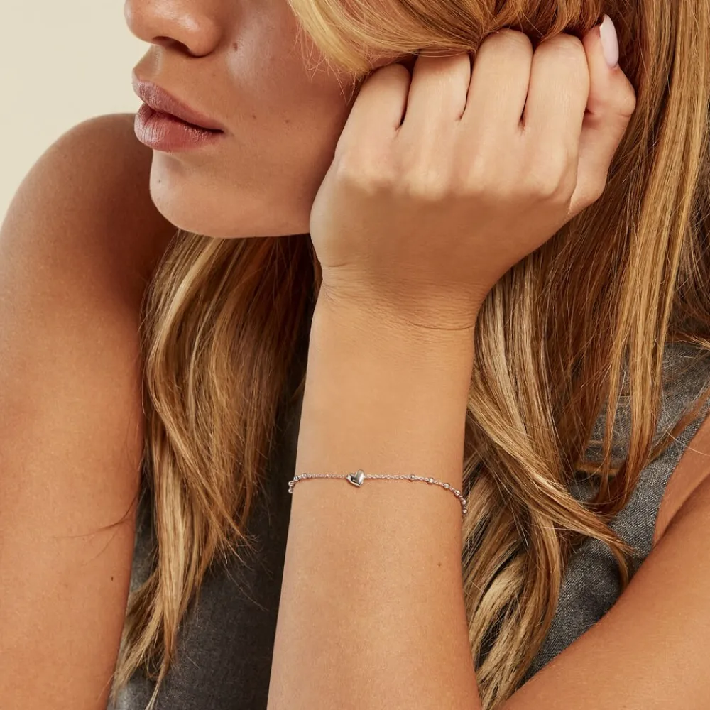 Marc Orian Bracelets|Bijoux Coeur > Bracelet Cœur D'amour Argent Blanc