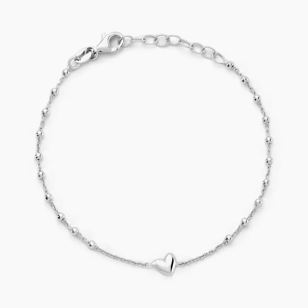 Marc Orian Bracelets|Bijoux Coeur > Bracelet Cœur D'amour Argent Blanc