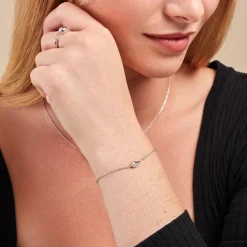 Marc Orian Bracelets|Bijoux Fantaisie > Bracelet Curve Argent Blanc