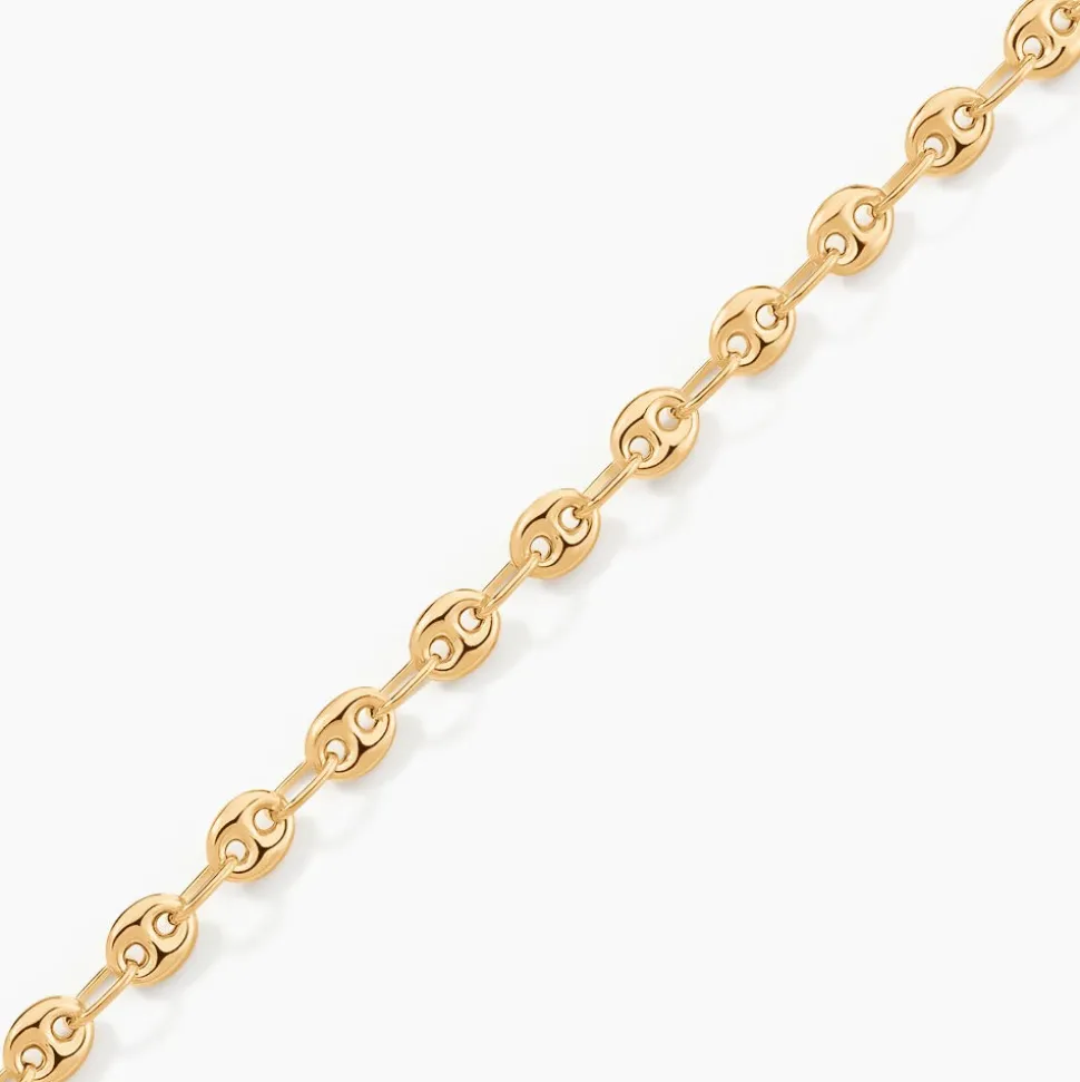 Bracelet Dami Maille Grain De Cafe Or Jaune