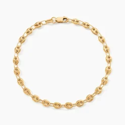 Bracelet Dami Maille Grain De Cafe Or Jaune