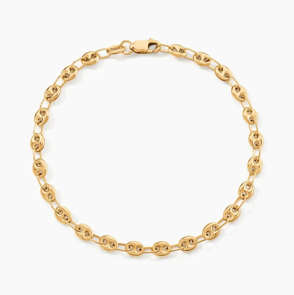 Bracelet Dami Maille Grain De Cafe Or Jaune