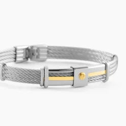 JOURDAN Bracelets Homme|Bracelets Acier Inoxydable > Bracelet Davilia Or Acier Bicolore
