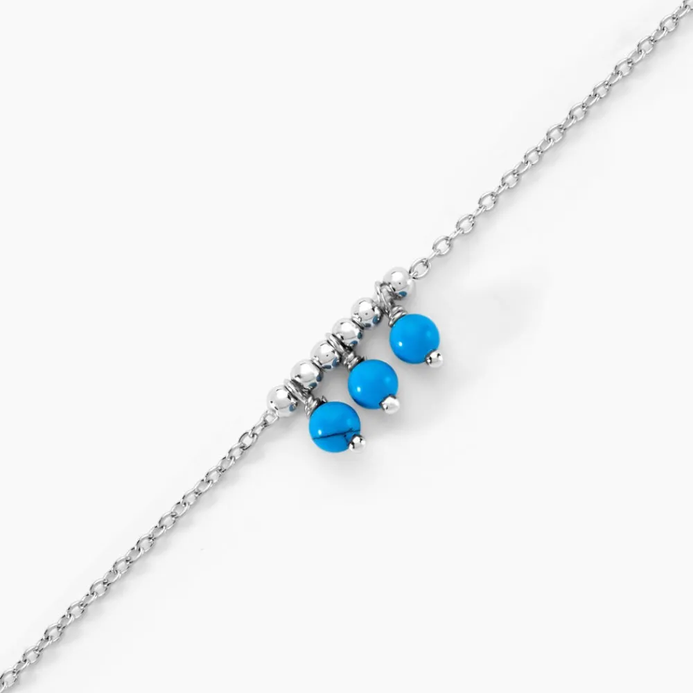 Marc Orian Bracelets|Bijoux Fantaisie > Bracelet Della Argent Blanc Turquoise