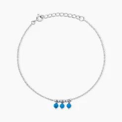 Marc Orian Bracelets|Bijoux Fantaisie > Bracelet Della Argent Blanc Turquoise