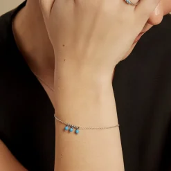 Marc Orian Bracelets|Bijoux Fantaisie > Bracelet Della Argent Blanc Turquoise