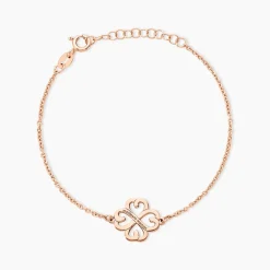 Marc Orian Bijoux Trèfle|Bracelets > Bracelet Delmira Argent Rose