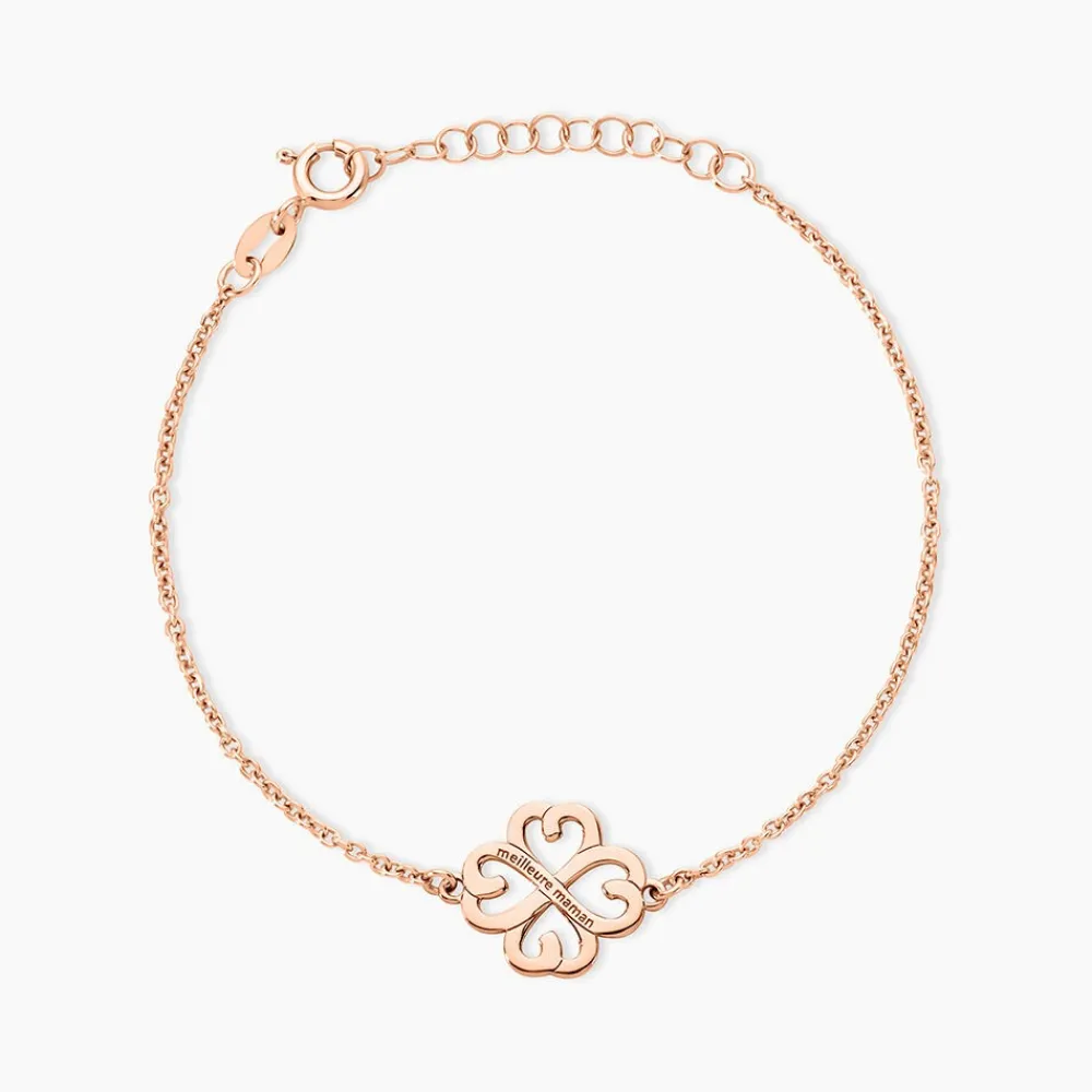 Marc Orian Bijoux Trèfle|Bracelets > Bracelet Delmira Argent Rose
