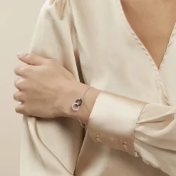 Marc Orian Bracelets|Idées Cadeaux Femme > Bracelet Dina Argent Blanc Céramique Et Oxyde De Zirconium argent blanc céramique noire