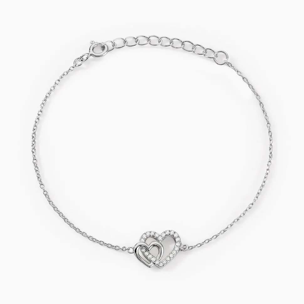 Bracelet Donatiane Argent Blanc Oxyde De Zirconium
