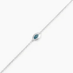 Marc Orian Bijoux Zirconium|Bracelets > Bracelet Duchesse Argent Blanc Oxyde De Zirconium argent blanc oxyde bleu sky