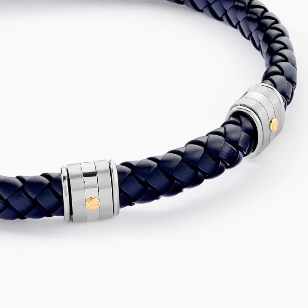 JOURDAN Bracelets Homme|Bracelets Acier Inoxydable > Bracelet Echati Or Acier Bicolore