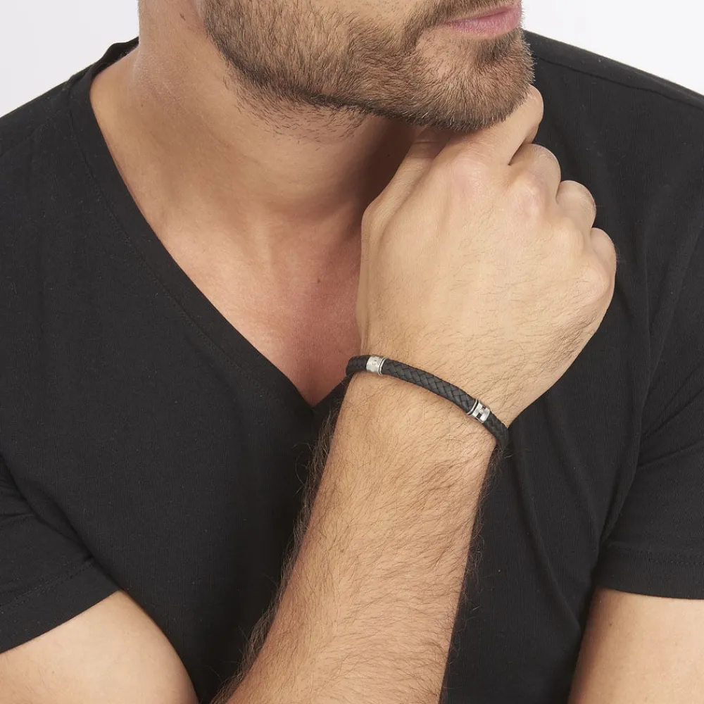 JOURDAN Bracelets Homme|Bracelets Acier Inoxydable > Bracelet Echati Or Acier Bicolore
