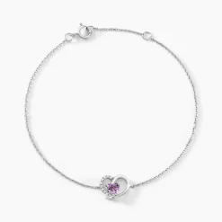 Marc Orian Bracelets Or|Cadeaux Mariage > Bracelet Eliana Or Blanc Amethyste Et Oxyde De Zirconium