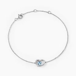 Bracelet Eliana Or Blanc Topaze Et Oxyde De Zirconium
