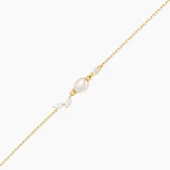 Bracelet Elysia Or Jaune Perle De Culture Oxyde De Zirconium