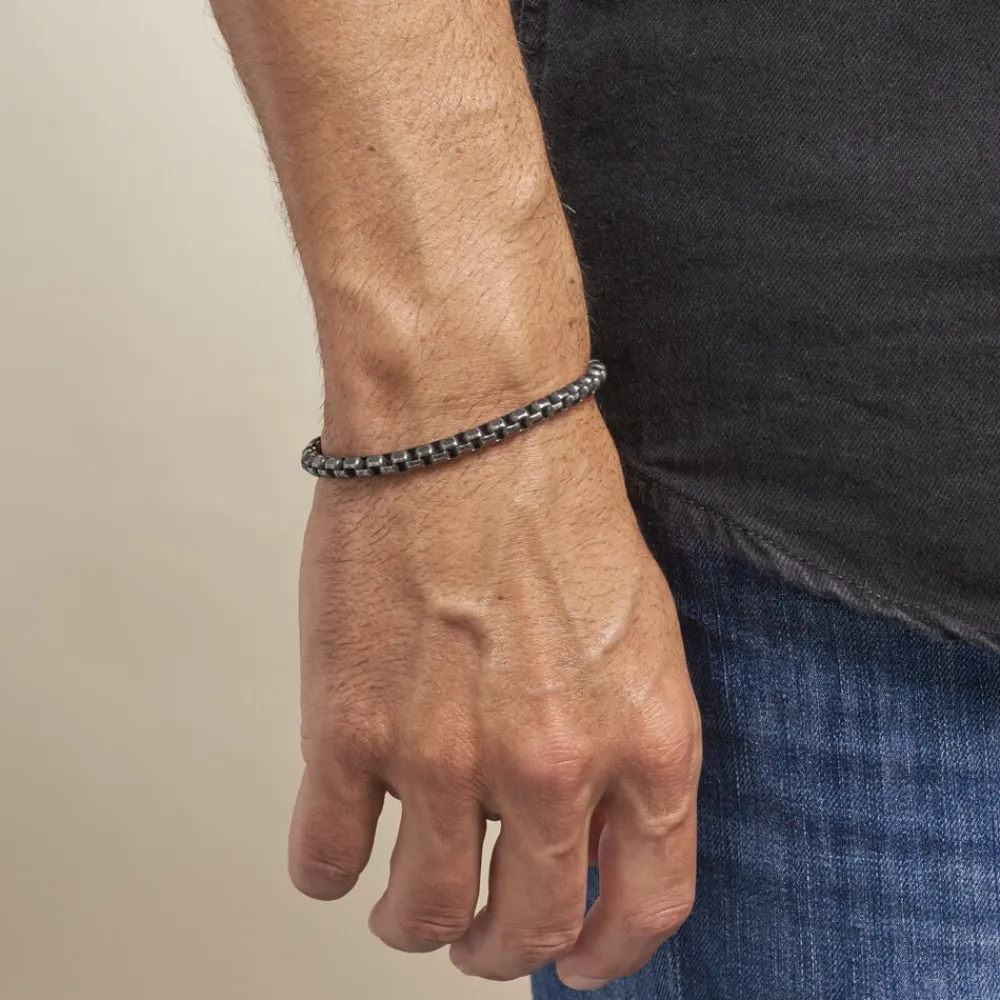 Marc Orian Bracelets Homme|Bracelets Acier Inoxydable > Bracelet Emrick Acier Gris