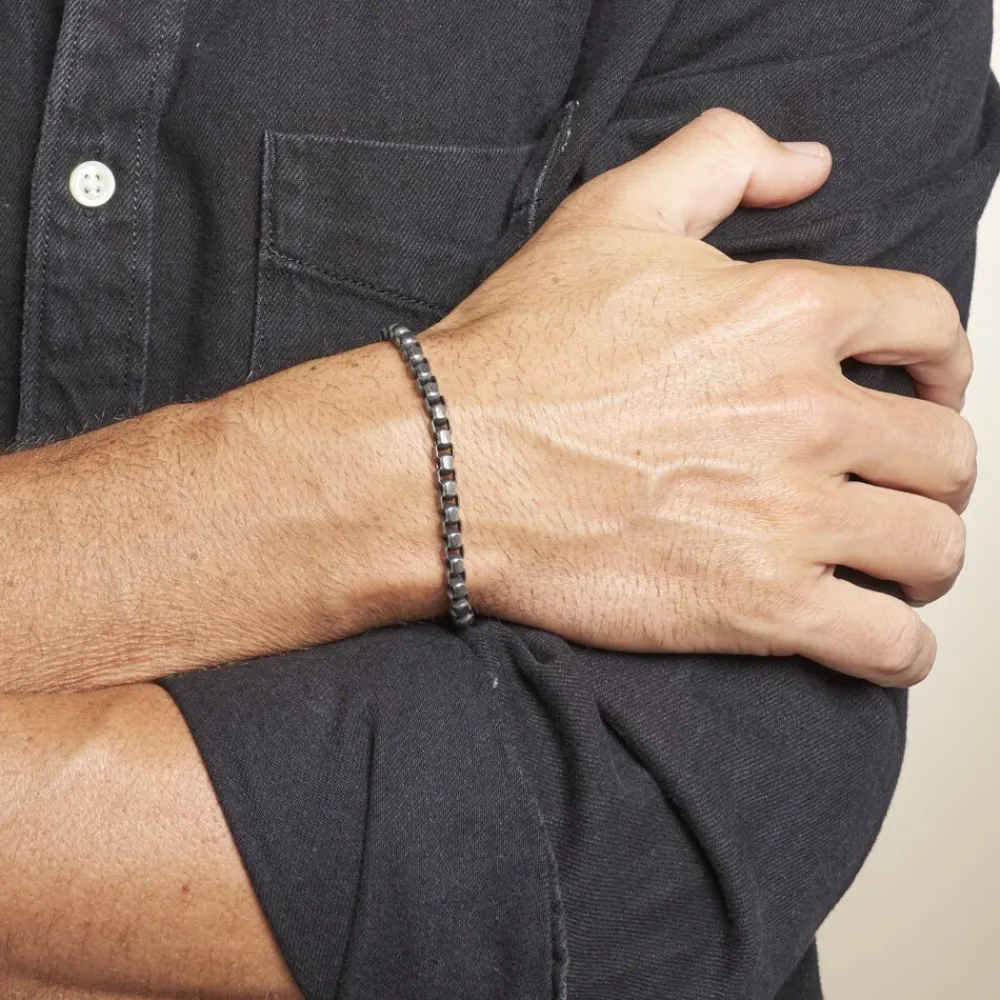 Marc Orian Bracelets Homme|Bracelets Acier Inoxydable > Bracelet Emrick Acier Gris