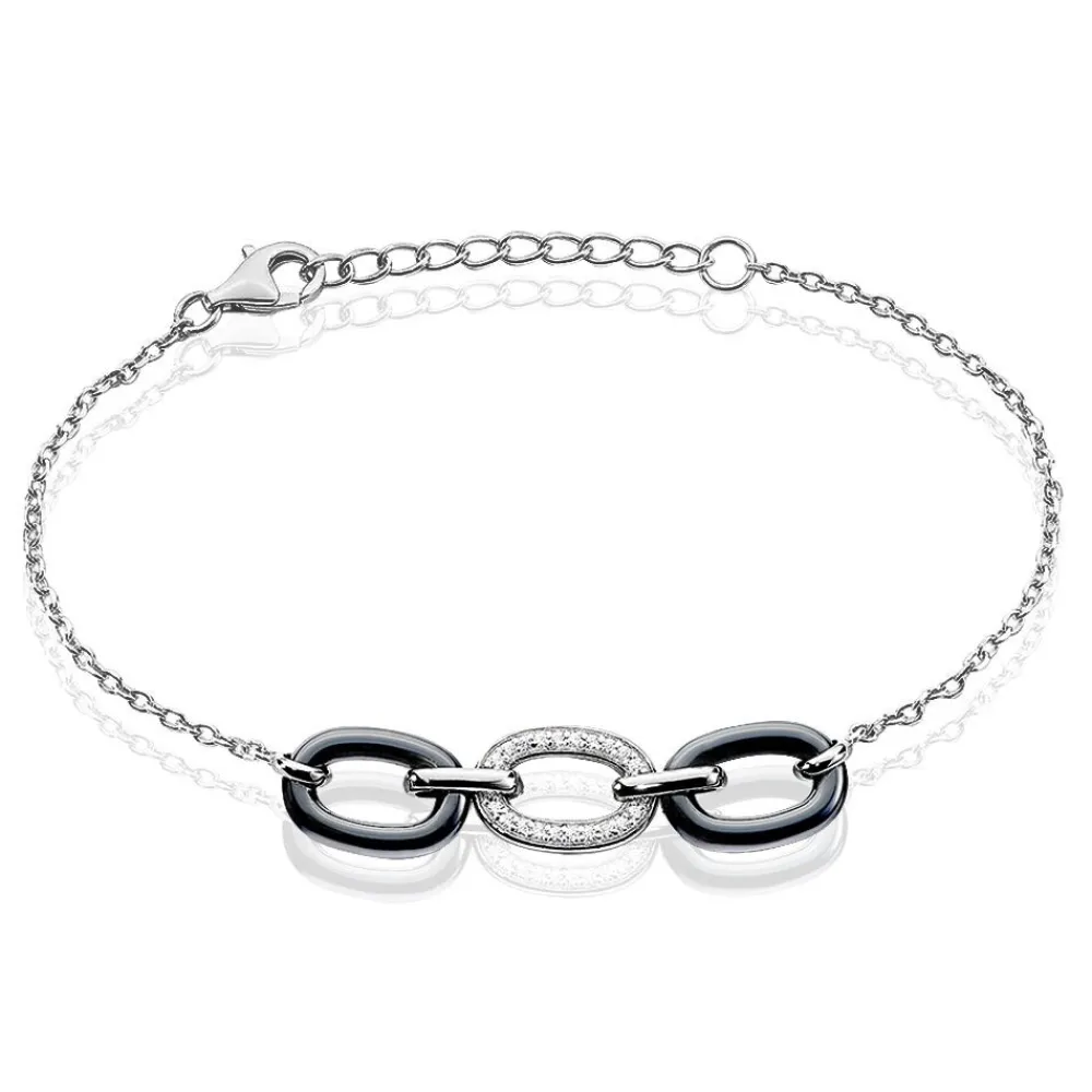 Marc Orian Bracelets|Idées Cadeaux Femme > Bracelet Eulalie Argent Blanc Céramique Et Oxyde De Zirconium