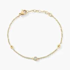Bracelet Eva Acier Jaune Cristal