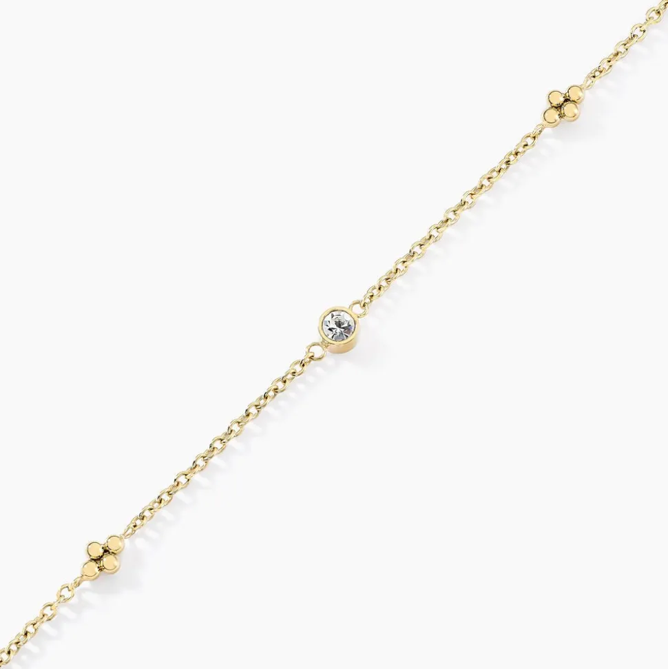 Bracelet Eva Acier Jaune Cristal