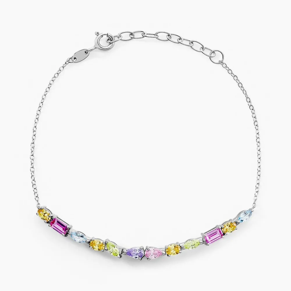 Marc Orian Bracelets|Idées Cadeaux Femme > Bracelet Evasion Argent Blanc Pierre De Synthese Oxyde De Zirconium