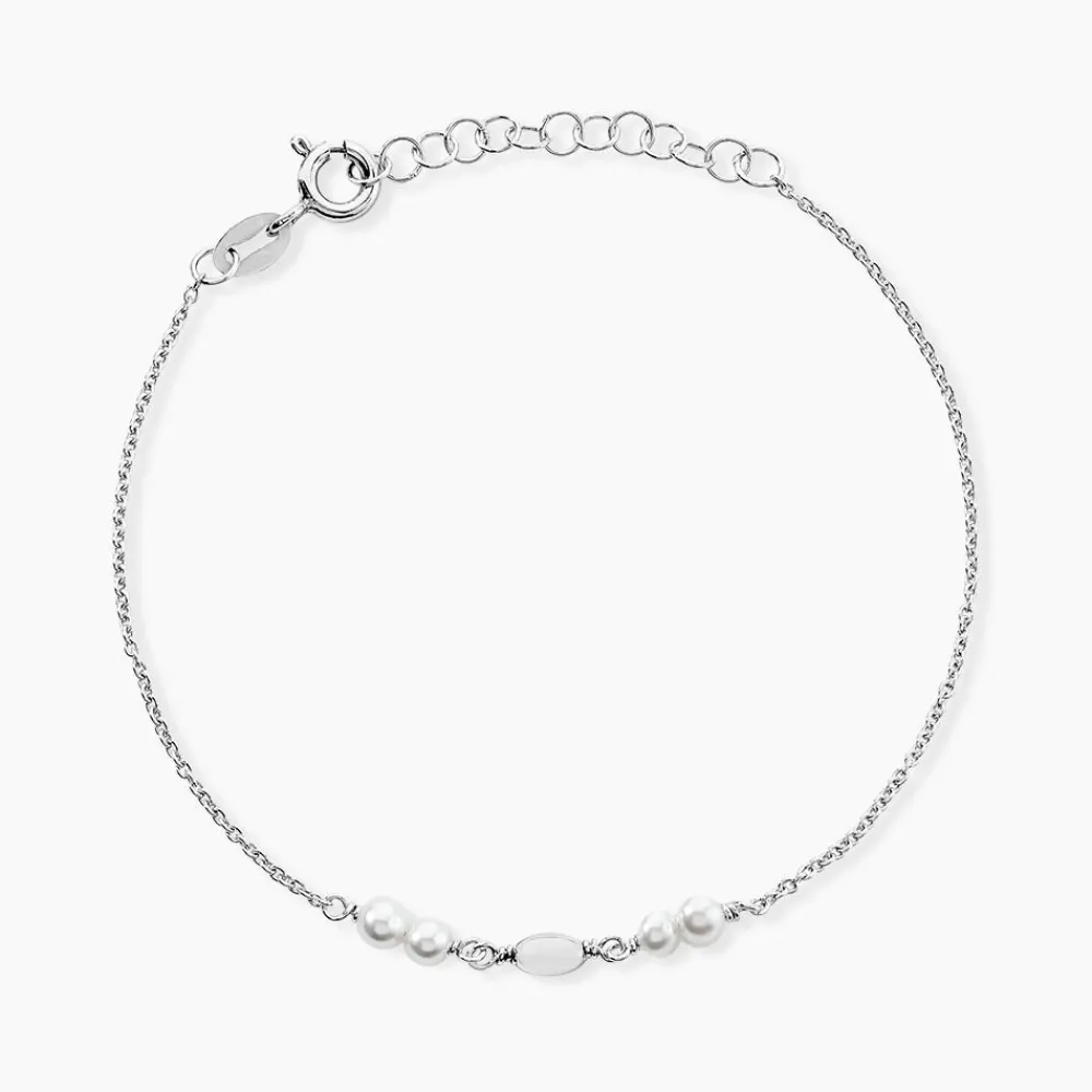 Marc Orian Bracelets|Bijoux Fantaisie > Bracelet Felisia Argent Blanc Cristaux De Swarovski argent blanc cristaux de swarovski blanc