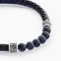 Bracelet Genaelleae Acier Blanc Agate