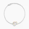 Bracelet Gine Or Jaune Argent Blanc Oxyde De Zirconium