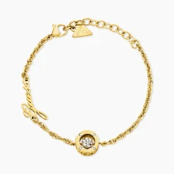 GUESS BIJOUX Bijoux Zirconium|Bracelets Acier Inoxydable > Bracelet Guess Solitaire Acier Jaune Oxyde De Zirconium