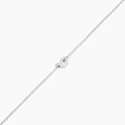 Marc Orian Bracelets Chaînes|Bracelets > Bracelet Hearten Argent Blanc