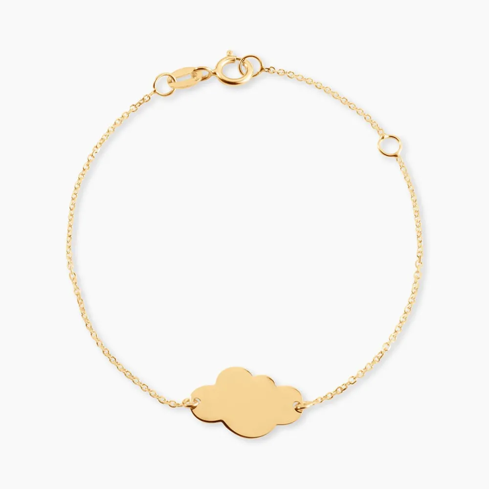 Marc Orian Bracelets Or|Bracelets Enfants > Bracelet Helenia Nuage Gravable Or Jaune