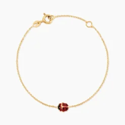 Marc Orian Bracelets Or|Bracelets Enfants > Bracelet Helidie Coccinelle Or Jaune