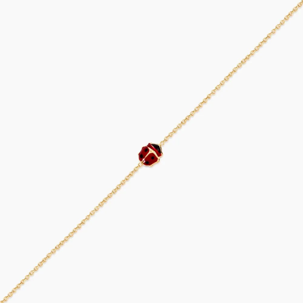 Marc Orian Bracelets Or|Bracelets Enfants > Bracelet Helidie Coccinelle Or Jaune
