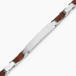 Marc Orian Bracelets Homme|Bracelets Acier Inoxydable > Bracelet Identité Acier Blanc Jorg