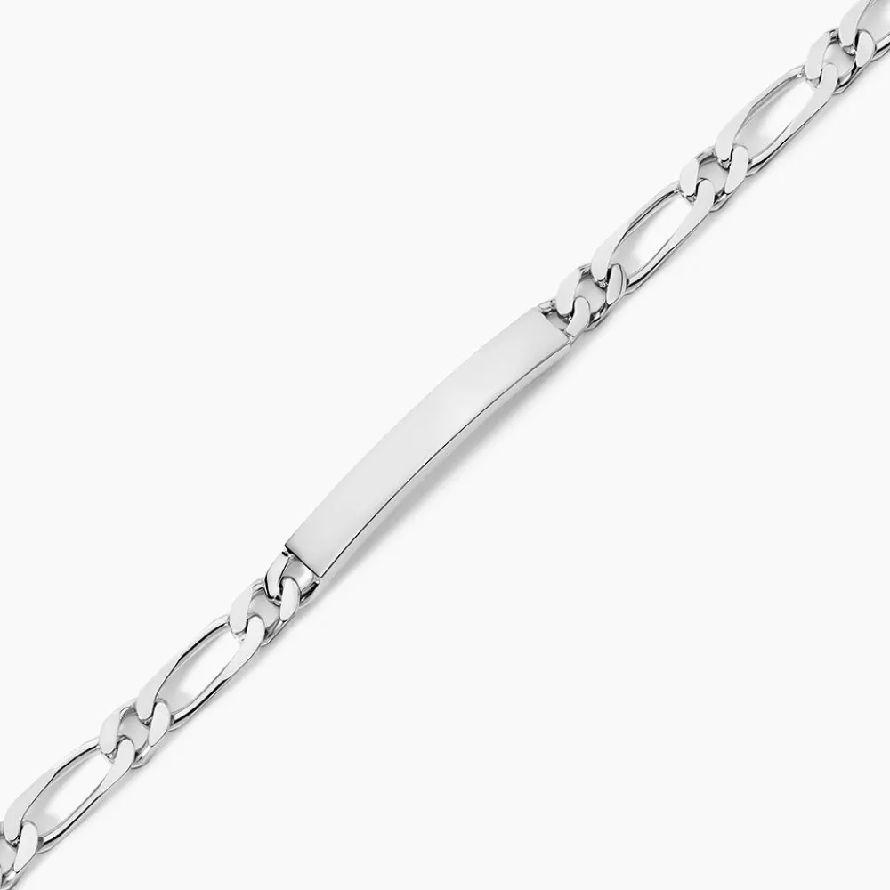 Marc Orian Gourmettes Argent|Bracelets Homme > Bracelet Identité Anilo Argent Blanc