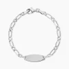 Marc Orian Idées Cadeaux Enfant|Gourmettes Argent > Bracelet Identité Anilo Argent Blanc