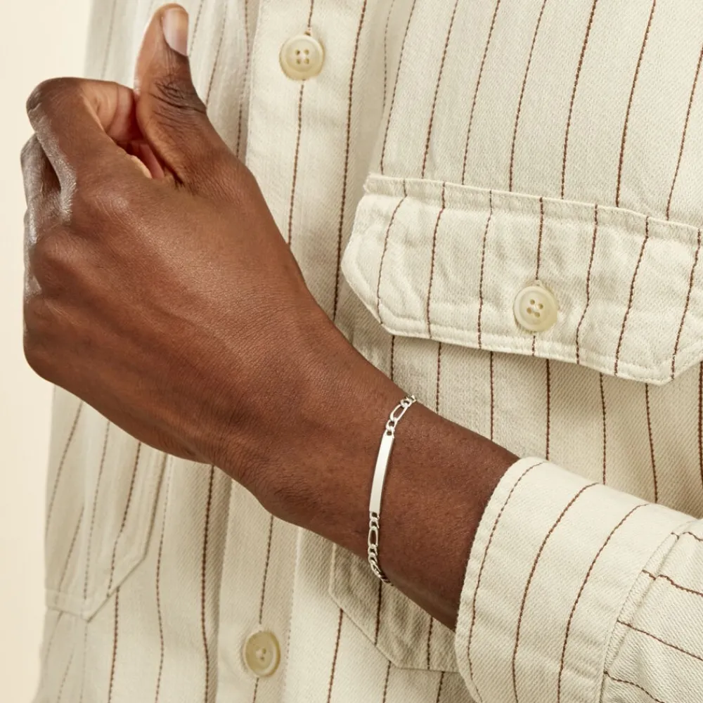 Marc Orian Gourmettes Argent|Bracelets Homme > Bracelet Identité Argent Blanc Vila